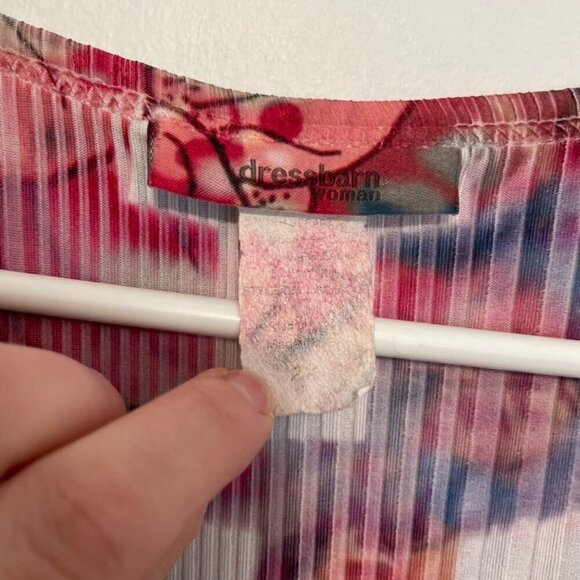 DRESSBARN DRESS BARN Plus Size Multi Floral Sublimation Short Sleeve Y2K Blouse - Picture 4 of 11